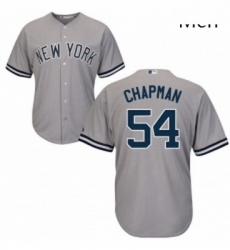 Mens Majestic New York Yankees 54 Aroldis Chapman Replica Grey Road MLB Jersey Mens Majestic New York Yankees 54 Aroldis Chapman Replica Grey Road MLB Jersey