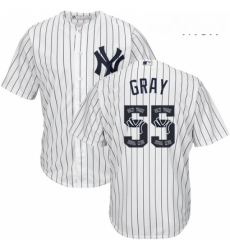 Mens Majestic New York Yankees 55 Sonny Gray Authentic White Team Logo Fashion MLB Jersey Mens Majestic New York Yankees 55 Sonny Gray Authentic White Team Logo Fashion MLB Jersey