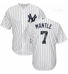 Mens Majestic New York Yankees 7 Mickey Mantle Authentic White Team Logo Fashion MLB Jersey Mens Majestic New York Yankees 7 Mickey Mantle Authentic White Team Logo Fashion MLB Jersey