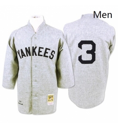 Mens Mitchell and Ness 1929 New York Yankees 3 Babe Ruth Replica Grey Throwback MLB Jersey Mens Mitchell and Ness 1929 New York Yankees 3 Babe Ruth Replica Grey Throwback MLB Jersey