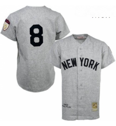 Mens Mitchell and Ness 1951 New York Yankees 8 Yogi Berra Replica Grey Throwback MLB Jersey Mens Mitchell and Ness 1951 New York Yankees 8 Yogi Berra Replica Grey Throwback MLB Jersey