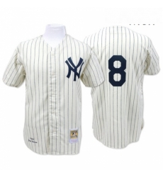Mens Mitchell and Ness New York Yankees 8 Yogi Berra Authentic White Throwback MLB Jersey Mens Mitchell and Ness New York Yankees 8 Yogi Berra Authentic White Throwback MLB Jersey