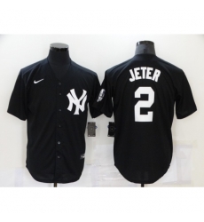 Men's New York Yankees #2 Derek Jeter Authentic Black Game Jersey Men's New York Yankees #2 Derek Jeter Authentic Black Game Jersey