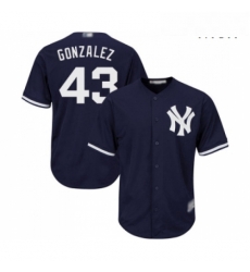 Mens New York Yankees 43 Gio Gonzalez Replica Navy Blue Alternate Baseball Jersey Mens New York Yankees 43 Gio Gonzalez Replica Navy Blue Alternate Baseball Jersey