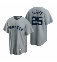 Mens Nike New York Yankees 25 Gleyber Torres Gray Cooperstown Collection Road Stitched Baseball Jersey Mens Nike New York Yankees 25 Gleyber Torres Gray Cooperstown Collection Road Stitched Baseball Jersey