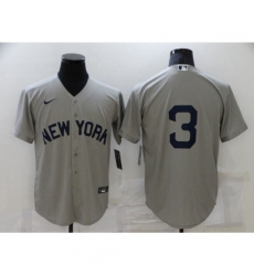 Men's Nike New York Yankees #3 Babe Ruth Authentic Gray Game Jersey Men's Nike New York Yankees #3 Babe Ruth Authentic Gray Game Jersey