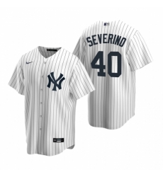 Mens Nike New York Yankees 40 Luis Severino White Home Stitched Baseball Jersey Mens Nike New York Yankees 40 Luis Severino White Home Stitched Baseball Jersey