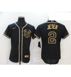 Yankees 2 Derek Jeter Black Gold Nike Flexbase Jersey Yankees 2 Derek Jeter Black Gold Nike Flexbase Jersey