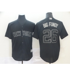 Yankees 26 DJ LeMahieu Big Fundy Black 2019 Players 27 Weekend Player Jersey Yankees 26 DJ LeMahieu Big Fundy Black 2019 Players 27 Weekend Player Jersey