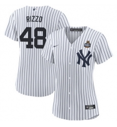 Women New York Yankees 48 Anthony Rizzo White 2024 World Series Cool Base Stitched Baseball Jersey Women New York Yankees 48 Anthony Rizzo White 2024 World Series Cool Base Stitched Baseball Jersey