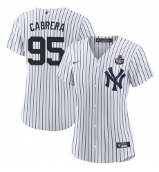 Women New York Yankees 95 Oswaldo Cabrera White 2024 World Series Cool Base Stitched Baseball Jersey Women New York Yankees 95 Oswaldo Cabrera White 2024 World Series Cool Base Stitched Baseball Jersey