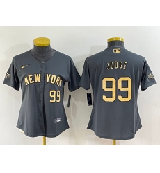 Women New York Yankees 99 Aaron Judge 2022 All Star Charcoal Stitched Baseball Jersey 28Run Small 29 Women New York Yankees 99 Aaron Judge 2022 All Star Charcoal Stitched Baseball Jersey 28Run Small 29