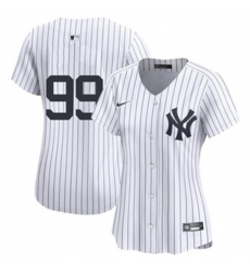 Women New York Yankees 99 Aaron Judge White Stitched Coolse Baseball Jersey No Name Women New York Yankees 99 Aaron Judge White Stitched Coolse Baseball Jersey No Name