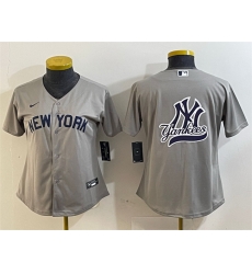 Women New York Yankees Gray Team Big Logo Cool Base Stitched Jersey 1 Women New York Yankees Gray Team Big Logo Cool Base Stitched Jersey 1