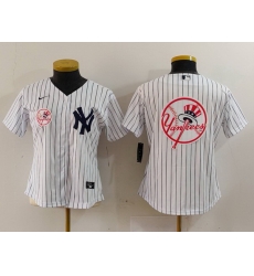 Women New York Yankees White Team Big Logo Cool Base Stitched Jersey 5 Women New York Yankees White Team Big Logo Cool Base Stitched Jersey 5