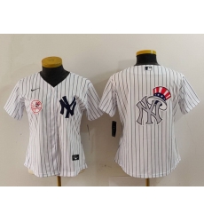 Women New York Yankees White Team Big Logo Cool Base Stitched Jersey 7 Women New York Yankees White Team Big Logo Cool Base Stitched Jersey 7