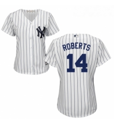 Womens Majestic New York Yankees 14 Brian Roberts Authentic White Home MLB Jersey Womens Majestic New York Yankees 14 Brian Roberts Authentic White Home MLB Jersey
