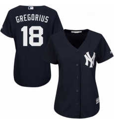 Womens Majestic New York Yankees 18 Didi Gregorius Authentic Navy Blue Alternate MLB Jersey Womens Majestic New York Yankees 18 Didi Gregorius Authentic Navy Blue Alternate MLB Jersey