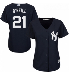 Womens Majestic New York Yankees 21 Paul ONeill Authentic Navy Blue Alternate MLB Jersey Womens Majestic New York Yankees 21 Paul ONeill Authentic Navy Blue Alternate MLB Jersey