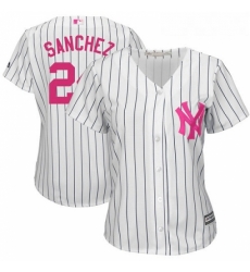 Womens Majestic New York Yankees 24 Gary Sanchez Replica White Mothers Day Cool Base MLB Jersey Womens Majestic New York Yankees 24 Gary Sanchez Replica White Mothers Day Cool Base MLB Jersey