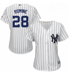 Womens Majestic New York Yankees 28 Austin Romine Replica White Home MLB Jersey Womens Majestic New York Yankees 28 Austin Romine Replica White Home MLB Jersey