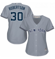 Womens Majestic New York Yankees 30 David Robertson Replica Grey Road MLB Jersey Womens Majestic New York Yankees 30 David Robertson Replica Grey Road MLB Jersey