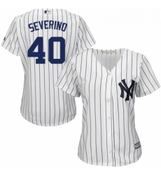 Womens Majestic New York Yankees 40 Luis Severino Replica White Home MLB Jersey Womens Majestic New York Yankees 40 Luis Severino Replica White Home MLB Jersey