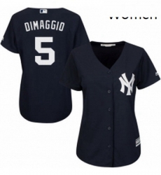 Womens Majestic New York Yankees 5 Joe DiMaggio Authentic Navy Blue Alternate MLB Jersey Womens Majestic New York Yankees 5 Joe DiMaggio Authentic Navy Blue Alternate MLB Jersey