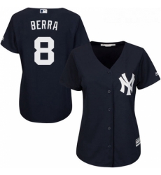 Womens Majestic New York Yankees 8 Yogi Berra Authentic Navy Blue Alternate MLB Jersey Womens Majestic New York Yankees 8 Yogi Berra Authentic Navy Blue Alternate MLB Jersey