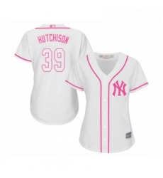Womens New York Yankees 39 Drew Hutchison Authentic White Fashion Cool Base Baseball Jersey Womens New York Yankees 39 Drew Hutchison Authentic White Fashion Cool Base Baseball Jersey