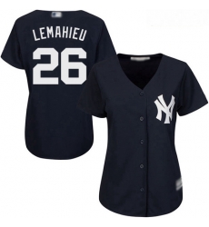 Yankees #26 DJ LeMahieu Navy Blue Alternate Women Stitched Baseball Jersey Yankees #26 DJ LeMahieu Navy Blue Alternate Women Stitched Baseball Jersey