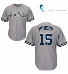 Youth Majestic New York Yankees 15 Thurman Munson Replica Grey Road MLB Jersey Youth Majestic New York Yankees 15 Thurman Munson Replica Grey Road MLB Jersey