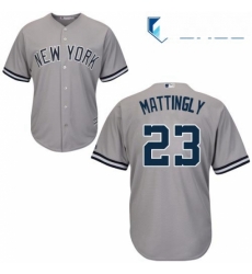Youth Majestic New York Yankees 23 Don Mattingly Replica Grey Road MLB Jersey
