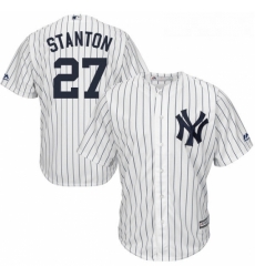 Youth Majestic New York Yankees 27 Giancarlo Stanton Authentic White Home MLB Jersey Youth Majestic New York Yankees 27 Giancarlo Stanton Authentic White Home MLB Jersey