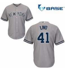 Youth Majestic New York Yankees 41 Adam Lind Authentic Grey Road MLB Jersey Youth Majestic New York Yankees 41 Adam Lind Authentic Grey Road MLB Jersey
