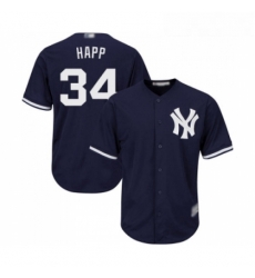 Youth New York Yankees 34 JA Happ Authentic Navy Blue Alternate Baseball Jersey Youth New York Yankees 34 JA Happ Authentic Navy Blue Alternate Baseball Jersey