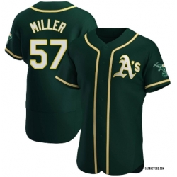 Men Oakland Athletics 57 Mason Miller Green Home Limited Stitched Jersey