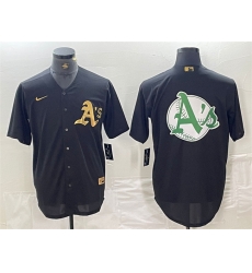 Men Oakland Athletics Black Gold Team Big Logo Cool Base Stitched Baseball Jersey 2 Men Oakland Athletics Black Gold Team Big Logo Cool Base Stitched Baseball Jersey 2