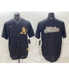 Men Oakland Athletics Black Gold Team Big Logo Cool Base Stitched Baseball Jersey 3 Men Oakland Athletics Black Gold Team Big Logo Cool Base Stitched Baseball Jersey 3