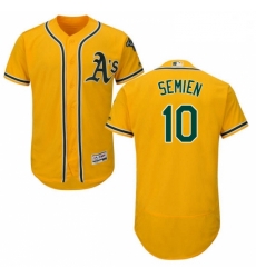 Mens Majestic Oakland Athletics 10 Marcus Semien Gold Alternate Flex Base Authentic Collection MLB Jersey Mens Majestic Oakland Athletics 10 Marcus Semien Gold Alternate Flex Base Authentic Collection MLB Jersey