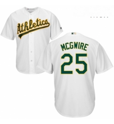 Mens Majestic Oakland Athletics 25 Mark McGwire Replica White Home Cool Base MLB Jersey Mens Majestic Oakland Athletics 25 Mark McGwire Replica White Home Cool Base MLB Jersey