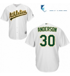 Mens Majestic Oakland Athletics 30 Brett Anderson Replica White Home Cool Base MLB Jersey Mens Majestic Oakland Athletics 30 Brett Anderson Replica White Home Cool Base MLB Jersey