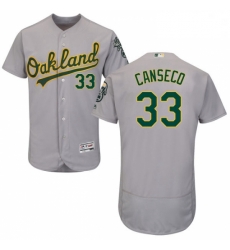Mens Majestic Oakland Athletics 33 Jose Canseco Grey Road Flex Base Authentic Collection MLB Jersey Mens Majestic Oakland Athletics 33 Jose Canseco Grey Road Flex Base Authentic Collection MLB Jersey