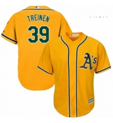 Mens Majestic Oakland Athletics 39 Blake Treinen Replica Gold Alternate 2 Cool Base MLB Jersey Mens Majestic Oakland Athletics 39 Blake Treinen Replica Gold Alternate 2 Cool Base MLB Jersey