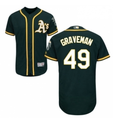 Mens Majestic Oakland Athletics 49 Kendall Graveman Green Flexbase Authentic Collection MLB Jersey Mens Majestic Oakland Athletics 49 Kendall Graveman Green Flexbase Authentic Collection MLB Jersey