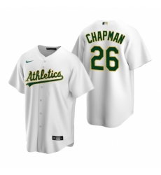 Mens Nike Oakland Athletics 26 Matt Chapman White Home Stitched Baseball Jersey Mens Nike Oakland Athletics 26 Matt Chapman White Home Stitched Baseball Jersey