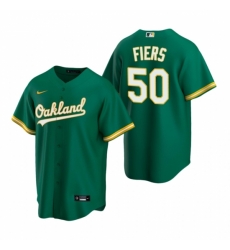 Mens Nike Oakland Athletics 50 Mike Fiers Green Alternate Stitched Baseball Jersey Mens Nike Oakland Athletics 50 Mike Fiers Green Alternate Stitched Baseball Jersey