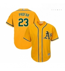 Mens Oakland Athletics 23 Jurickson Profar Replica Gold Alternate 2 Cool Base Baseball Jersey Mens Oakland Athletics 23 Jurickson Profar Replica Gold Alternate 2 Cool Base Baseball Jersey