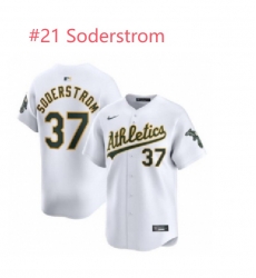 Oakland Athlentic Soderstrom #21 White Stitched MLB Jersey