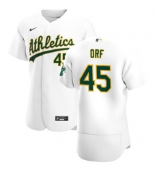 Oakland Athletics 45 Nate Orf Men Nike White Home 2020 Authentic Player MLB Jersey Oakland Athletics 45 Nate Orf Men Nike White Home 2020 Authentic Player MLB Jersey